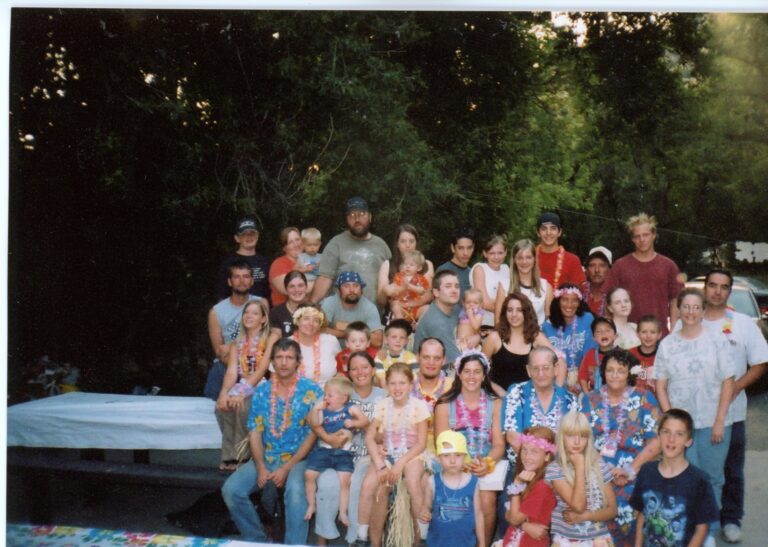 At a2004 Lowe family reunion Ray and Jerrie Lowe’s family